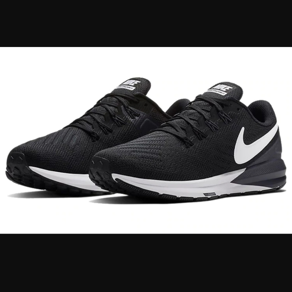 NIKE WOMENS AIR ZOOM STRUCTURE 22 BLACK